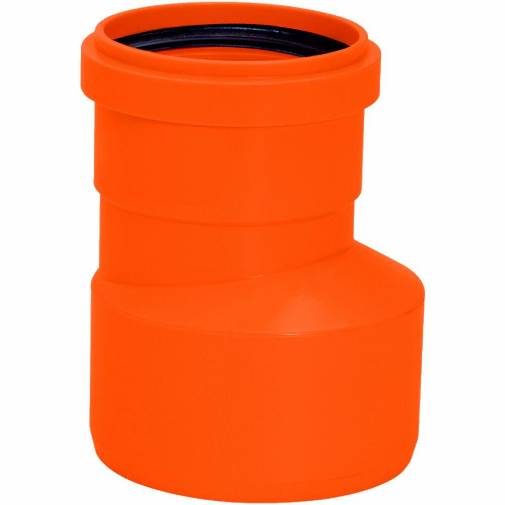 Redução Excentrica 100x75mm Esgoto Silentium Laranja Amanco