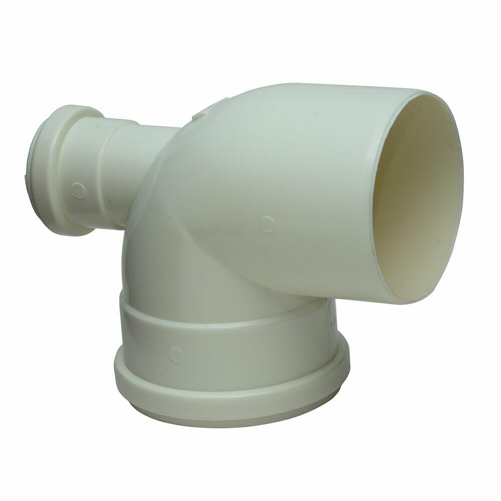 Joelho 90º 100x50mm Pvc Esgoto Branco com Visita Amanco