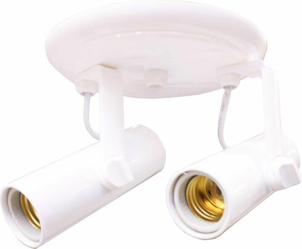 Spot Vitralux 2 Lâmpadas Infinity sem Aleta E27 Branco