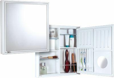 Espelheira para Banheiro 50x50 Branco Cris Metal