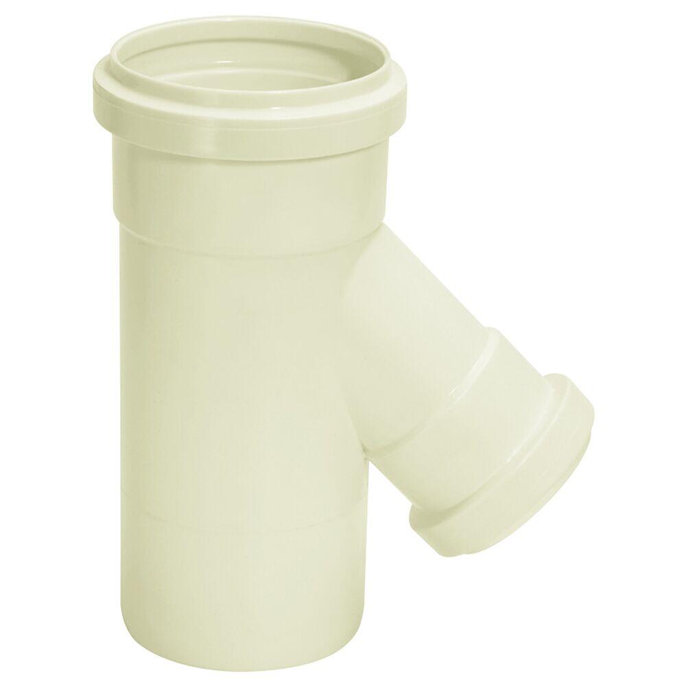 Junção com Redução Invertida 75x50mm Pvc Esgoto Branco Amanco