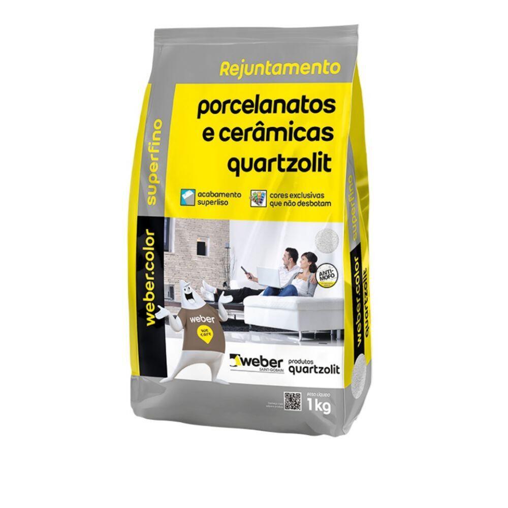 Rejunte Porcelanato Quartzolit Palha 1kg