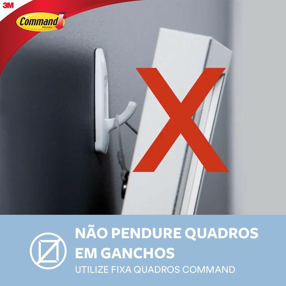 Gancho PVC Adesivo Command Utensílios 3M Transparente 3 Peças