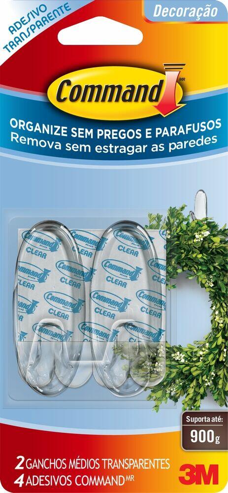Gancho PVC Adesivo Command Médio 3M 2 Peças