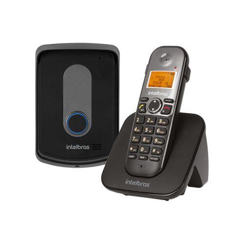 Telefone sem fio com Ramal Externo TIS 5010 Preto Intelbras