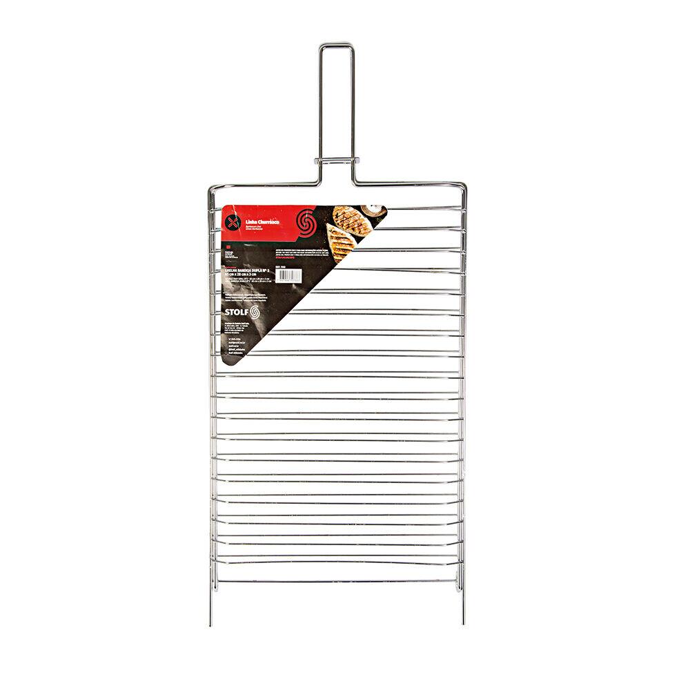 Grelha Dupla 65x28cm Stolf
