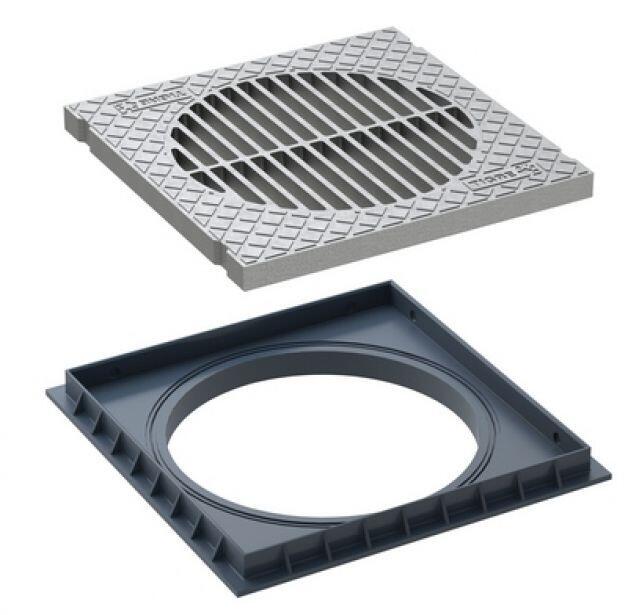 Tampa para Caixa de Areia PVC Tigre 350mm Quadrada Cinza