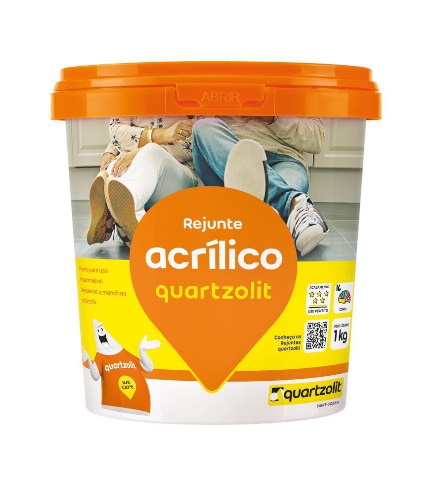 Rejunte Acrílico Quartzolit Cinza Platina 1kg