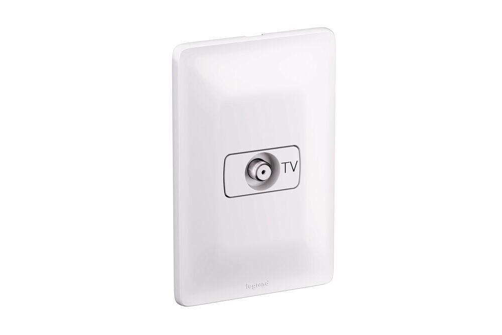 Conjunto 1 Tomada para TV Cabo Zeffia Legrand Branco Pial