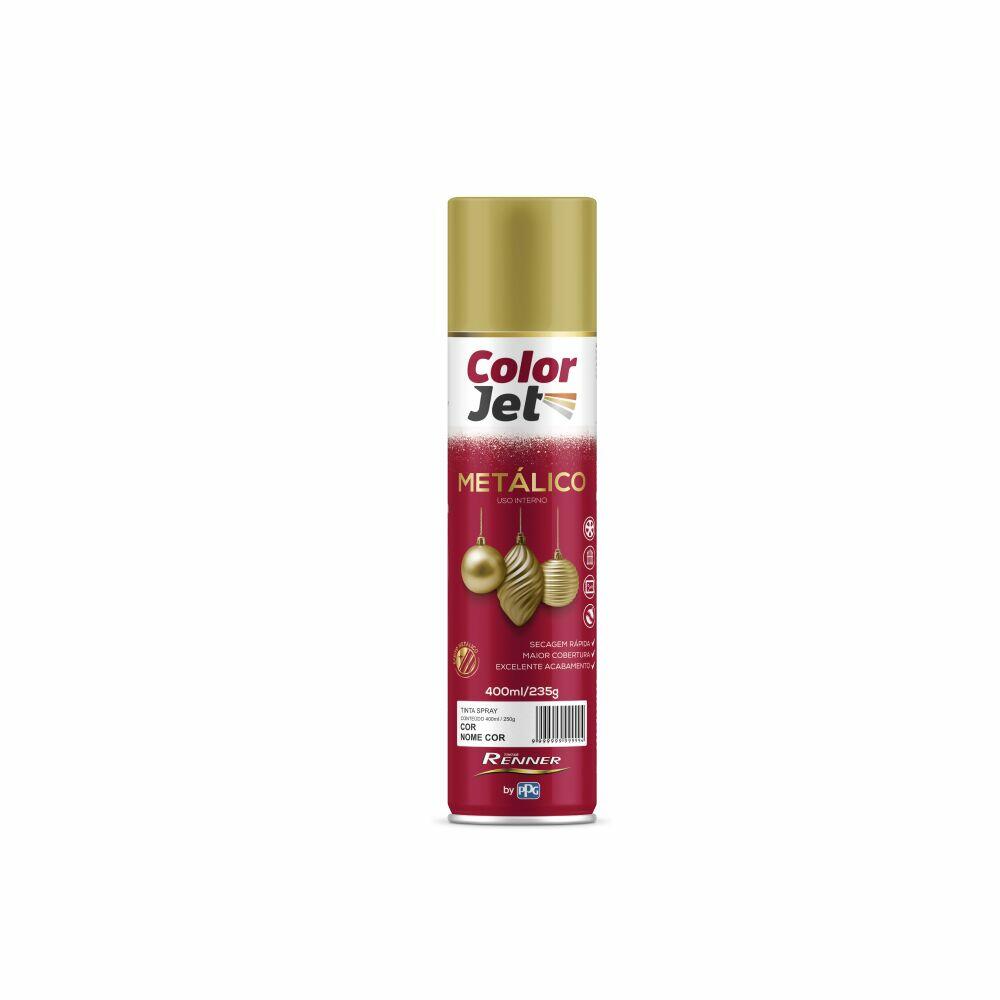 Tinta Spray Color Jet Metálico Renner 400ml Cromado