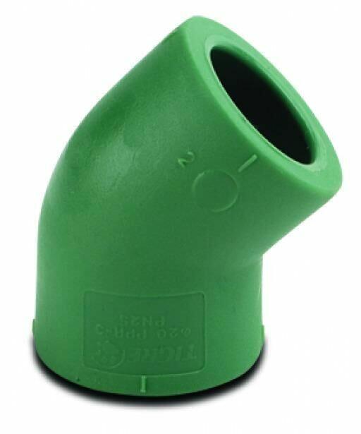 Joelho 45° Tigre 75mm PPR Verde