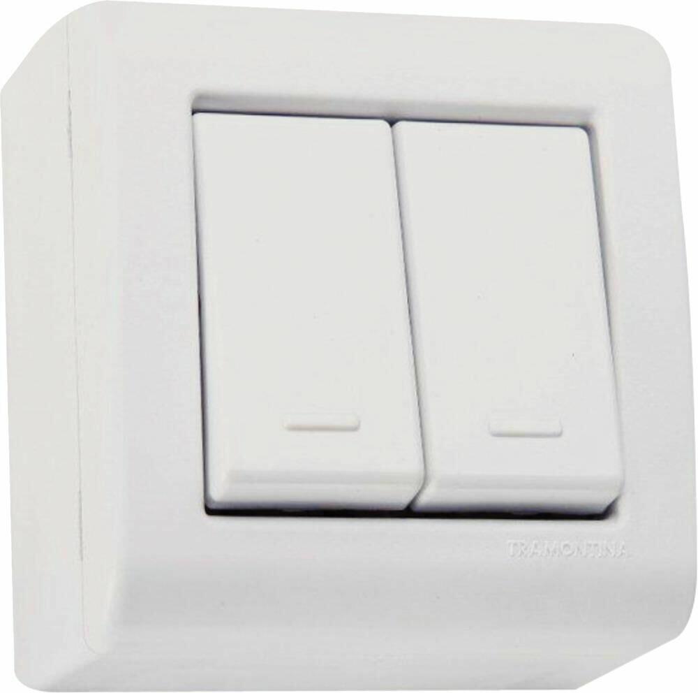 Conjunto Interruptor LizFlex 2 Módulos 10A Branco Tramontina