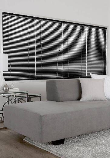 Persiana Horizontal PVC Block 25mm 1,00L X 1,60A Preta