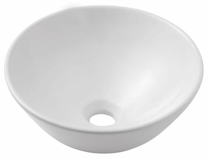 Cuba para Banheiro de Apoio Louça Redonda Branca 35cm East Addra
