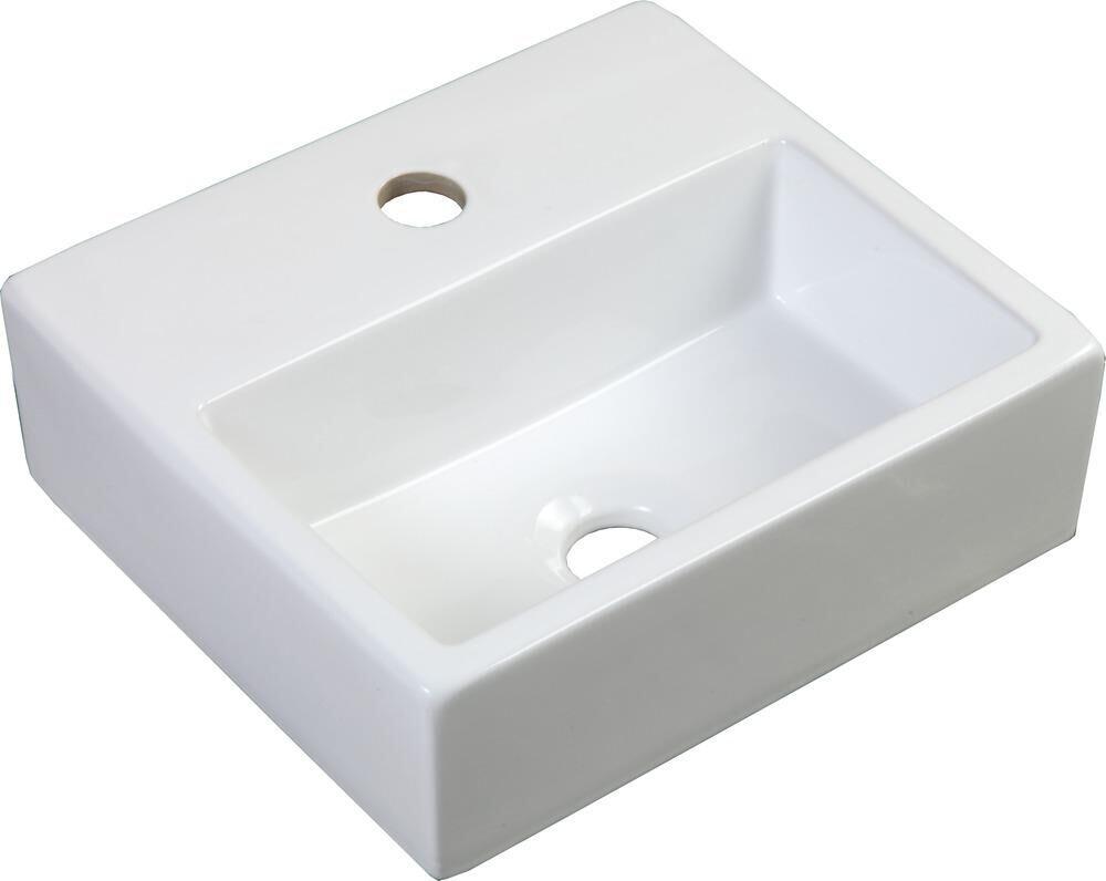 Cuba para Banheiro de Apoio Louça com Mesa Retangular Branca 35X31,5cm West Addra