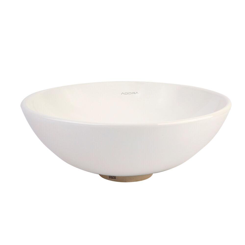 Cuba para Banheiro de Apoio Louça Oval North Branca 40x35cm Addra