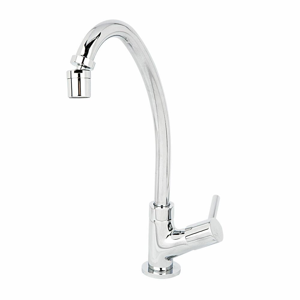 Torneira para Cozinha de Mesa Bica Alta 1/2 Fluxo Cromado Addra