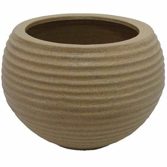 Vaso Bromélia Redondo 32x32cm Polietileno Areia Vasart