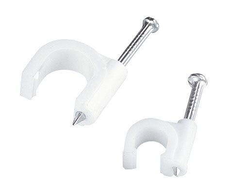 Fixador de Fio Coaxial 12mm Branco 10 Peças Bemfixa