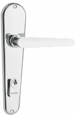 Fechadura Espelho Externa Serralheiro 22mm Cromado Francesa 460-46E Pado