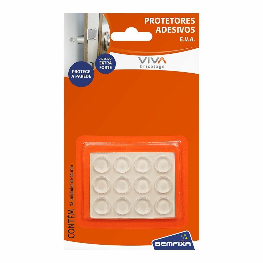 Protetor Adesivo EVA Redondo 11mm Transparente Bemfixa
