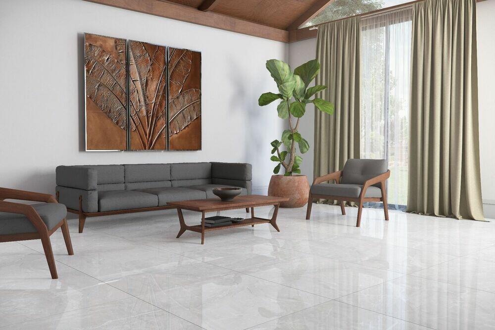 Porcelanato Mont Blanc Retificado Polido 84x84 Elizabeth