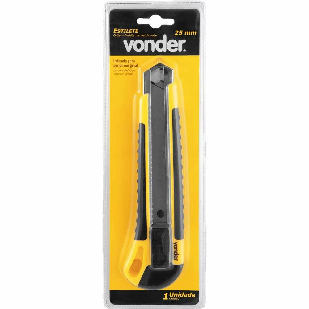 Estilete Trapezoidal Emborrachado 25mm Vonder