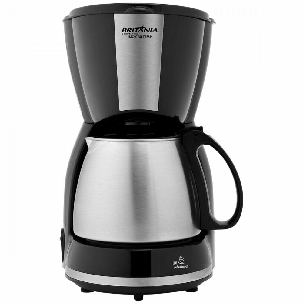 Cafeteira 30 Temp 1,2L Preta/Inox Britânia