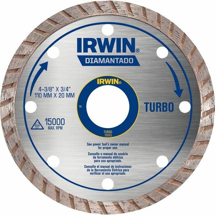 Disco Diamantado Liso Irwin IW13891 110mm