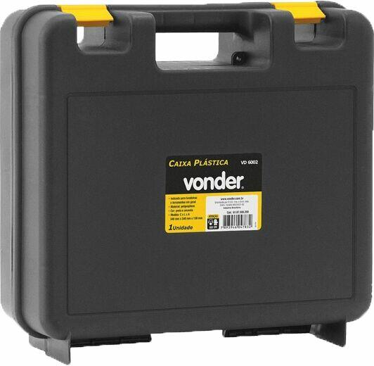 Caixa Plástica para Furadeira VD-6002 Preta Vonder