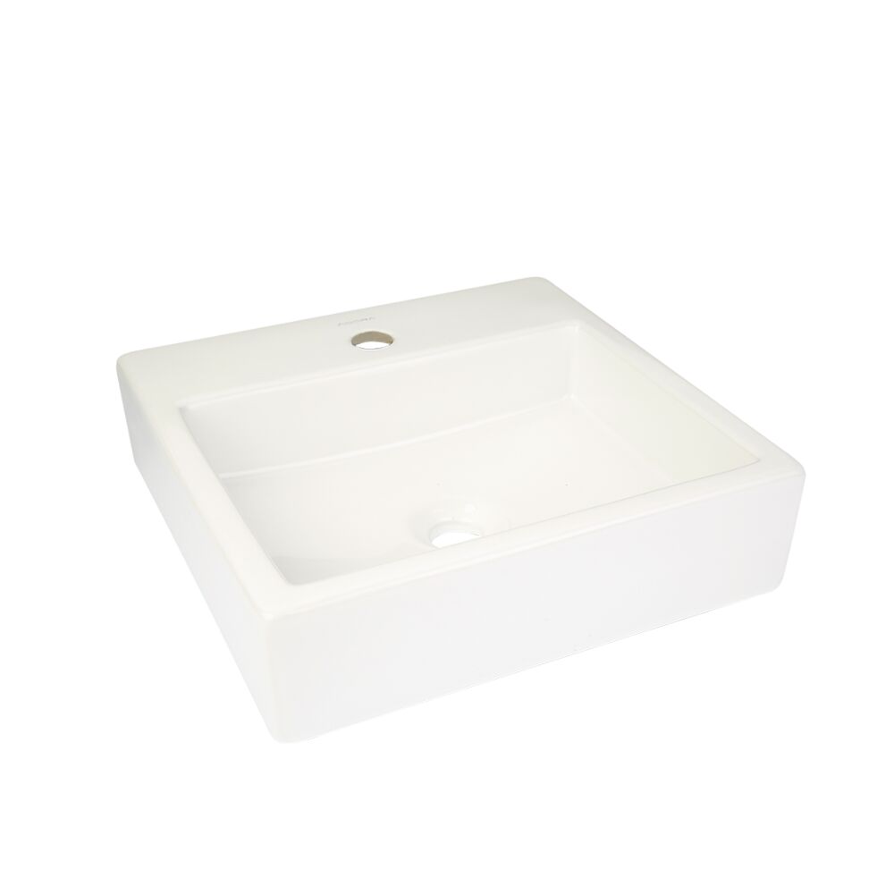 Cuba para Banheiro de Apoio Louça Quadrada Branca South Branco 41x41 Addra