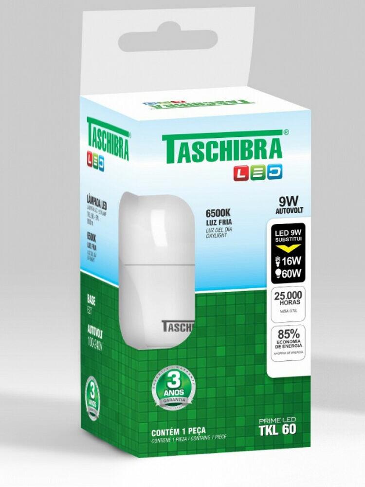 Lâmpada LED A60 Bulbo TKL 9W A60 Luz Amarela Taschibra