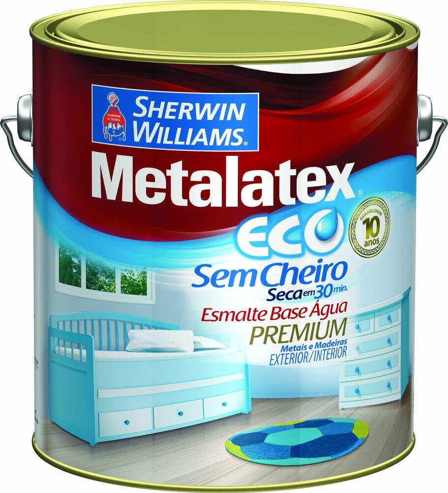 Tinta Esmalte Sherwin Williams Metalatex Eco Esmalte Premium 3,6L Branco Brilhante