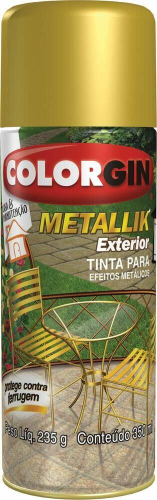 Tinta Spray Colorgin Metallik Sherwin Williams 350ml Dourado