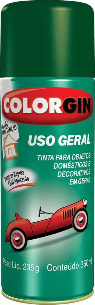 Tinta Spray Colorgin Uso Geral Premium 400ml Preto Fosco Sherwin William