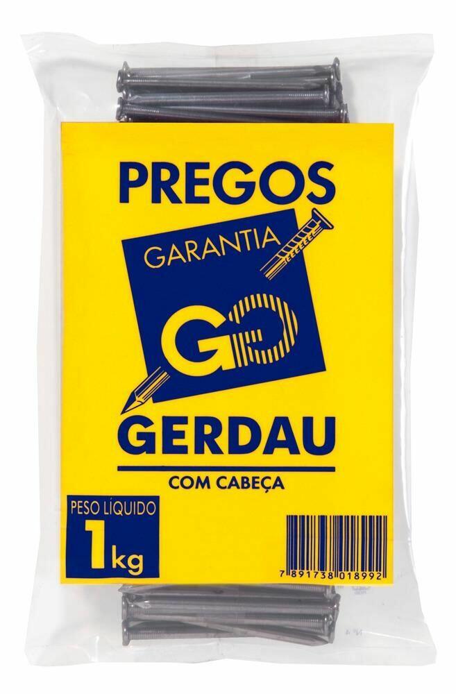 Prego com Cabeça Gerdau 17x27 Galvanizado 1kg
