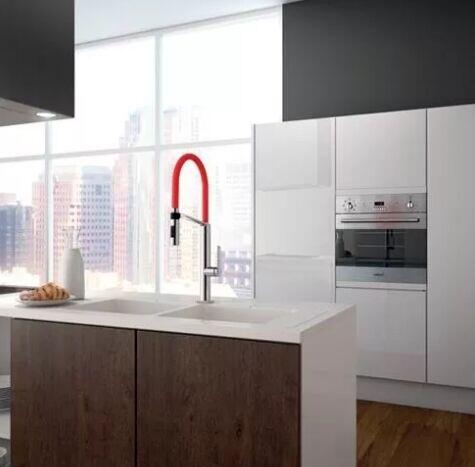 Misturador de Mesa para Cozinha Docol Doc 1/2'' com Ducha Vermelho