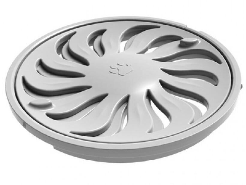 Grelha para Ralo PVC Redonda 10cm com Fecho Branca Tigre