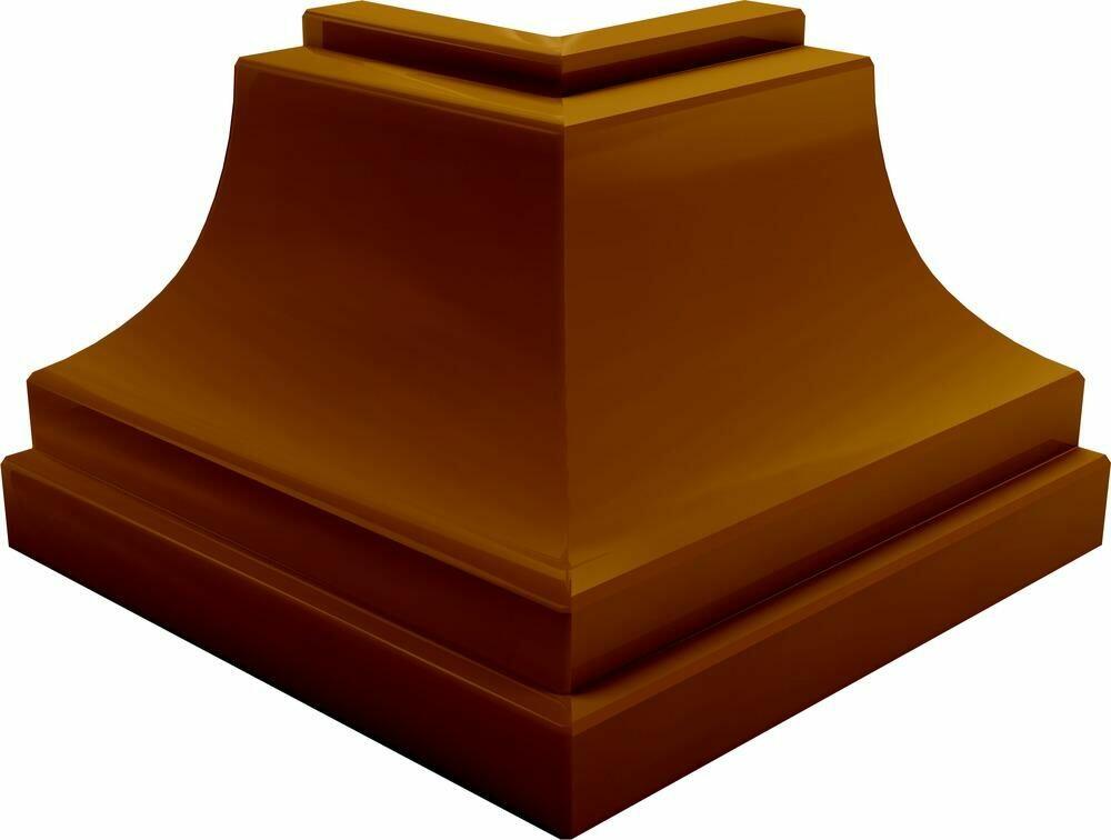 União de Canto Externo PVC 4 Peças 25x40mm Mogno Plastilit