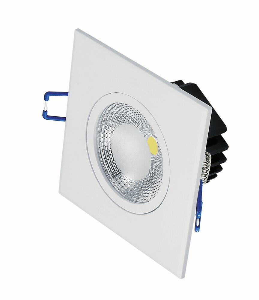 Spot LED Embutir Quadrado 6W 6.500K Luz Branco Frio Blumenau Iluminação