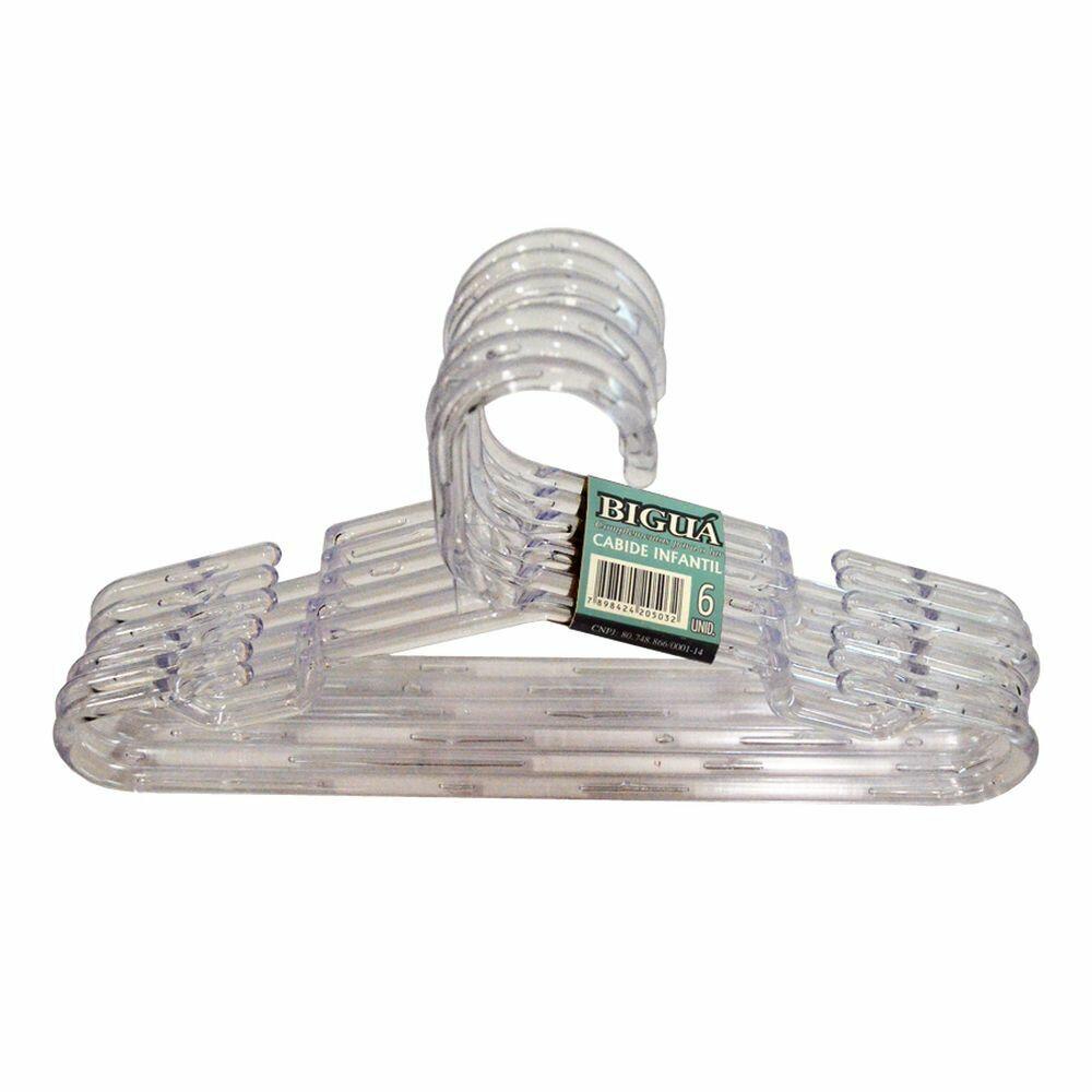 Cabide Infantil Biguá Cristal 6 Peças