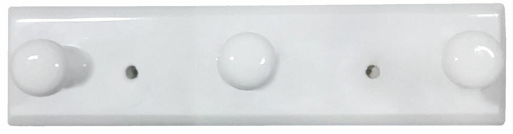 Cabide para Parede 3 Ganchos Biguá Branco