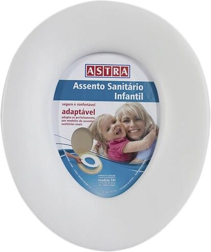 Assento Sanitário Poliéster Infantil Branco Astra