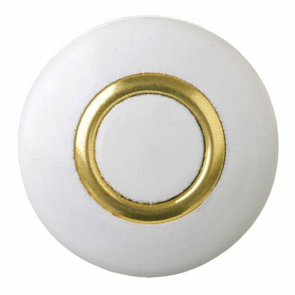 Puxador Zamar Branco 28mm com Anel