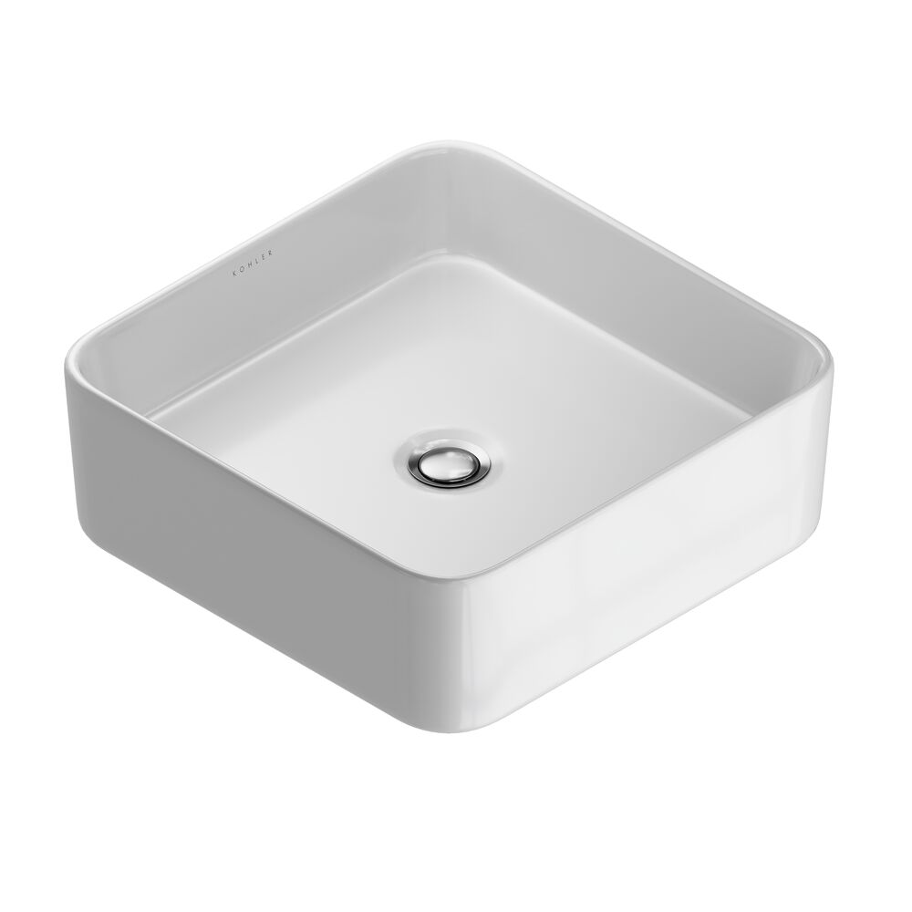 Cuba para Banheiro de Apoio 35x35cm Vox Branco Quadrada Kohler