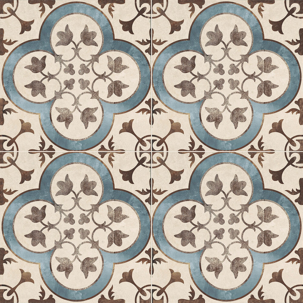 Porcelanato Mediterrâneo Colorido Retificado Acetinado 58,4X58,4 Ceusa