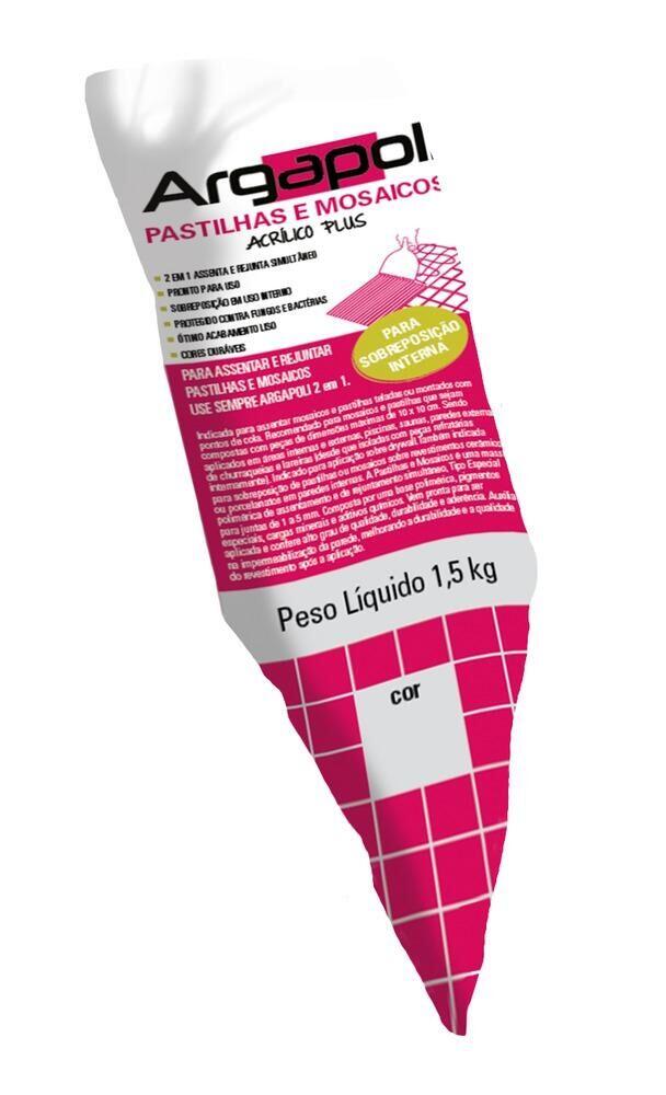 Argamassa Pastilha e Mosaicos Argapoli 1,5kg Branca
