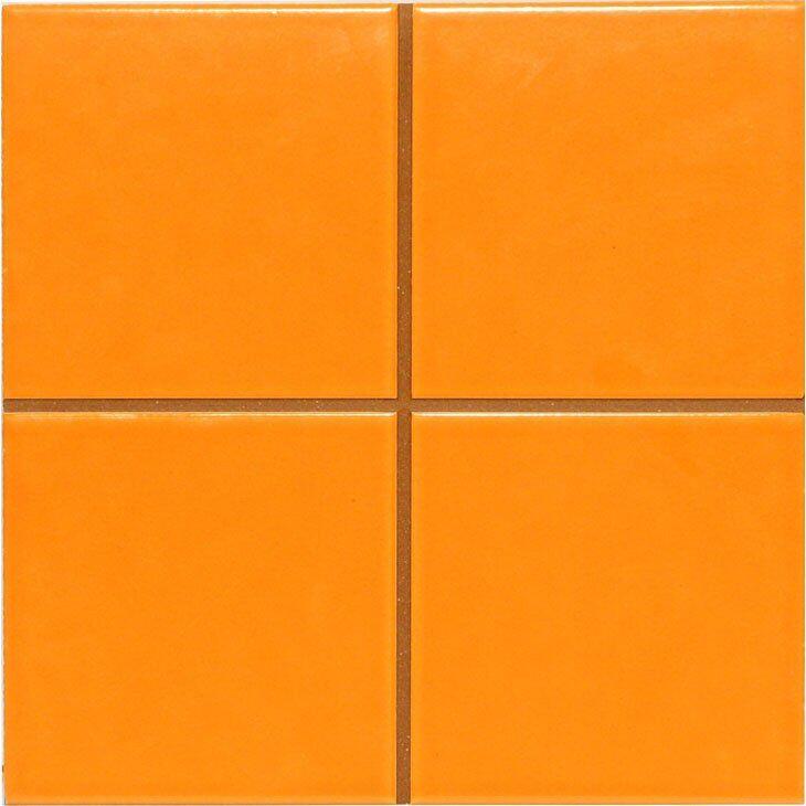 Revestimento Parede Quarter Laranja Bold Brilhante 20x20 Pierini