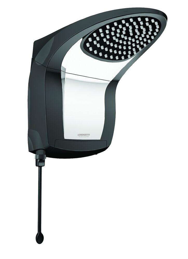 Chuveiro Eletrônico Lorenzetti Acqua Jet Ultra Preto/Cromado