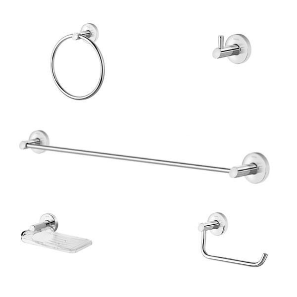 Kit de Acessórios para Banheiro Hope 5 Peças Cromado Docol